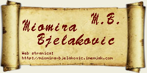 Miomira Bjelaković vizit kartica